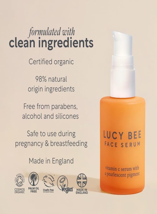 Lucy Bee Hydrating Makeup Primer with Vitamin C, Certified Organic Face Serum for Glowing Skin, Dermatologist Approved for Sensitive Skin, Vitamin E & Rosehip Oil, Vegan & Cruelty-Free 1.01 fl oz. - Image 2